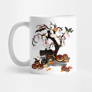 Halloween Tree tee design birthday gift graphic Mug